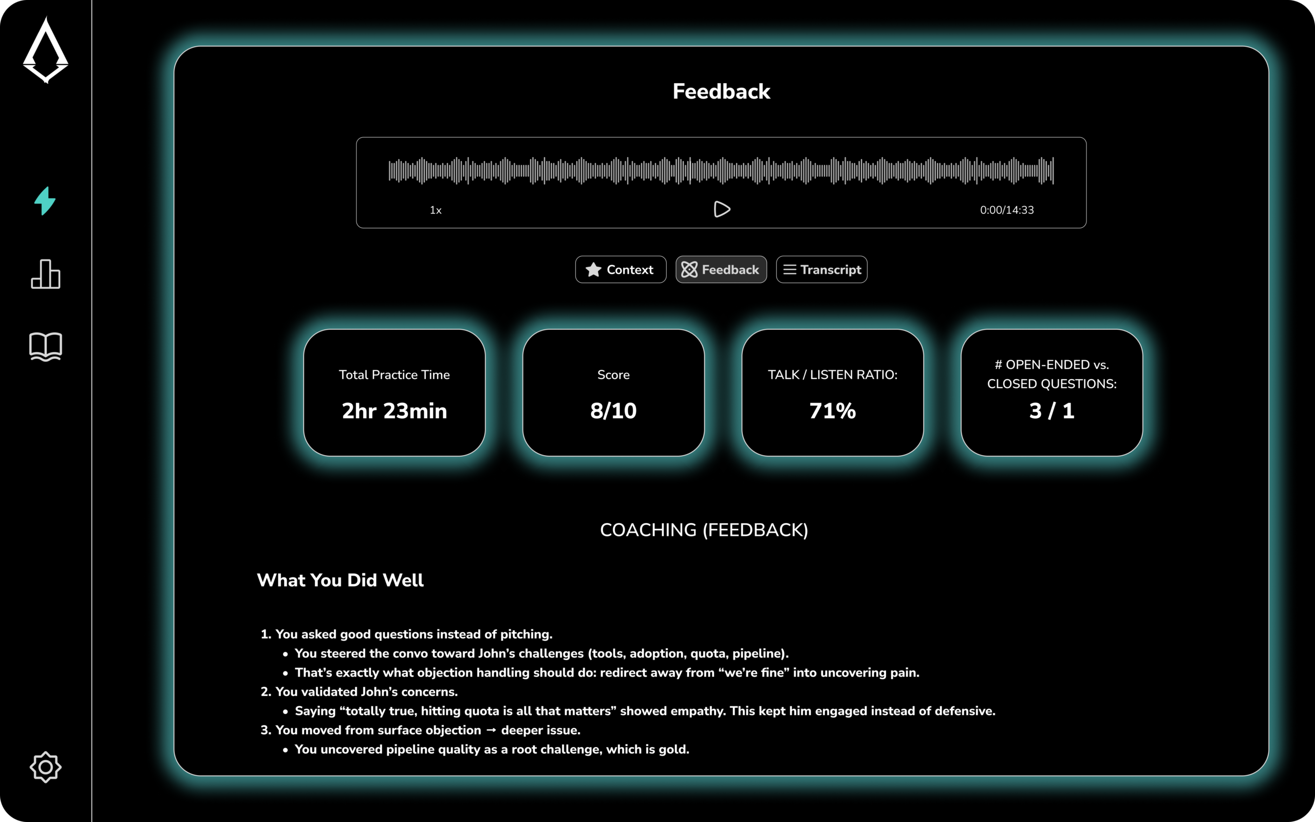 webapp feedback page